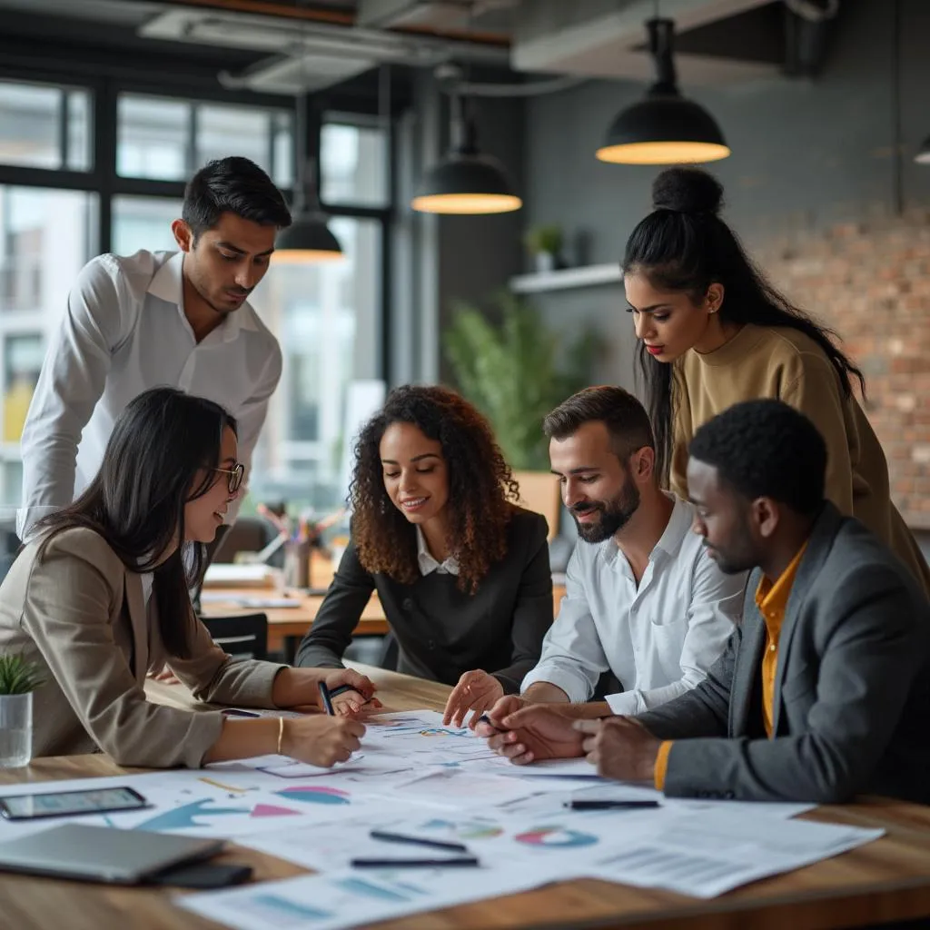 Oficina ConsulPro con equipo trabajando